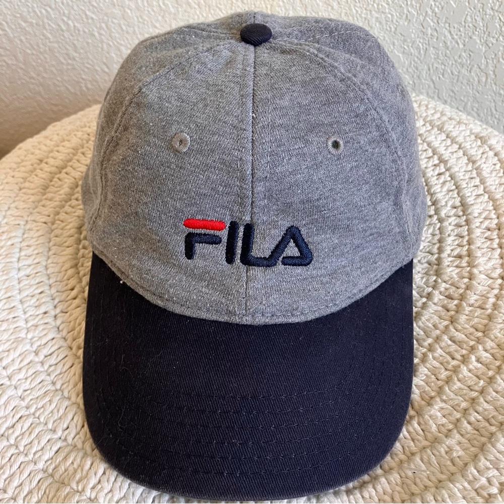Fila Gray and Blue Logo Cap used condition